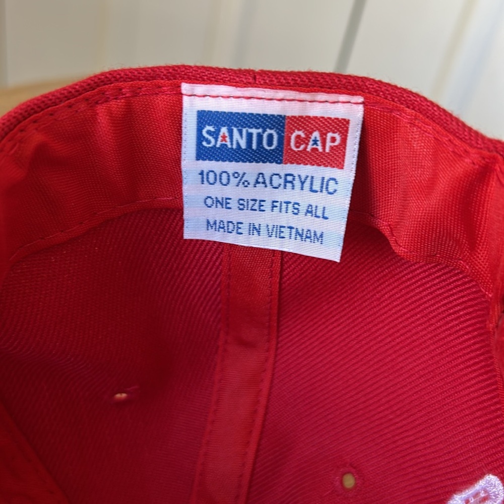 Red Cowboy Embroidered Cap. 100% Cowboy. - Picture 8 of 17